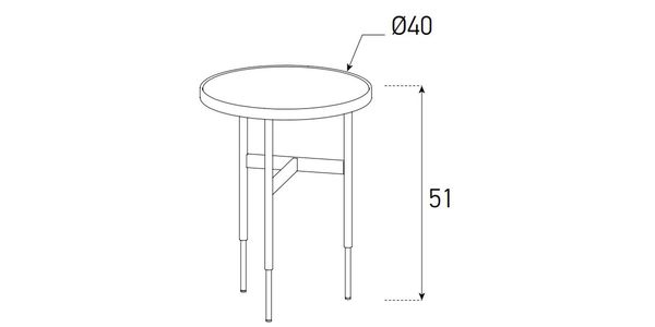 Table d'appoint Sonorous CT-SET-4-B