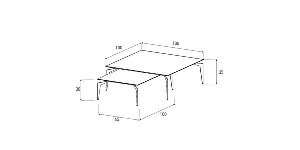 Table Basse Sonorous CT-SET1-BMR