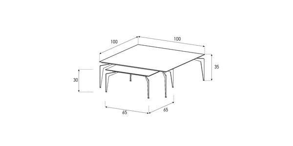 Table Basse Sonorous CT-SET2-BMR