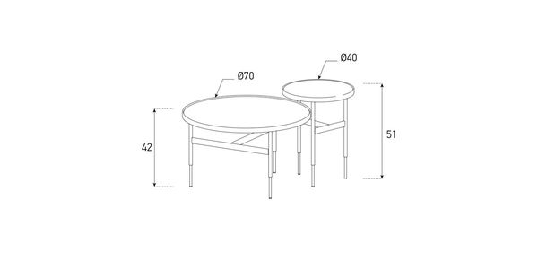 Table Basse Sonorous CT-SET4