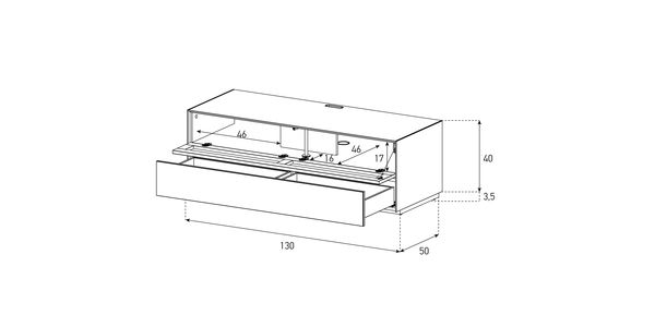 Meuble TV Sonorous Elements EX10-TD-2 Abattant tissue Acoustique / tiroir