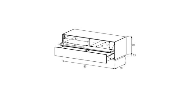 Meuble TV Sonorous Elements EX12-FD-2 Abattant / Tiroir