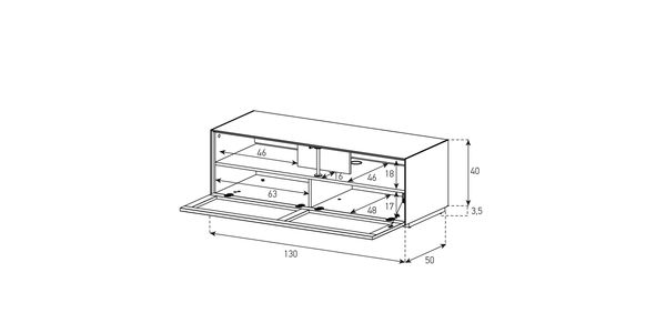 Meuble TV Sonorous Elements EX12-TS-2 Abattant tissu acoustique