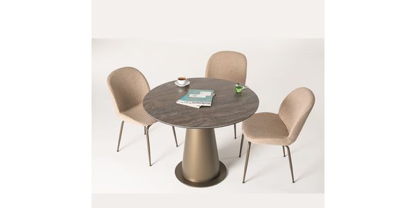 Table de Salle à Manger ADA, Céramique, Rond 100 cm