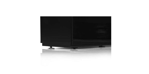 Meuble TV Sonorous Lowboard Studio sta110f-blk-blk-bs, Abattant en verre