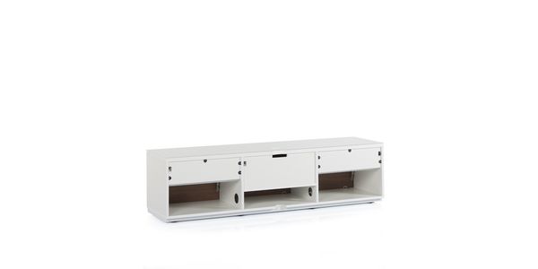 Meuble TV Sonorous Lowboard Studio STA160F-WHT-WHT-BS
