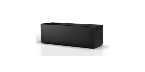 Meuble TV Sonorous Lowboard Studio STA130T-BLK-BLK-BS Noir / Façade en tissu Acoustique