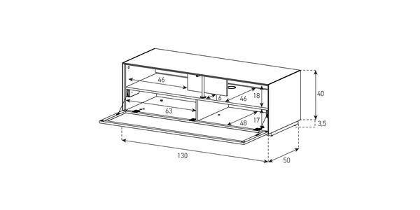 Meuble TV Sonorous Elements EX12-PS-2 Abattant en tôle acoustique