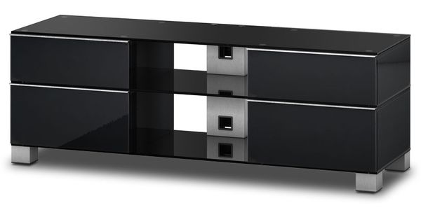 Meuble TV Sonorous md9240-B-INX-BLK Noir Laqué