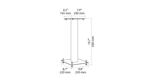 Pieds haut-parleurs Norstone Stylum 1 blanc