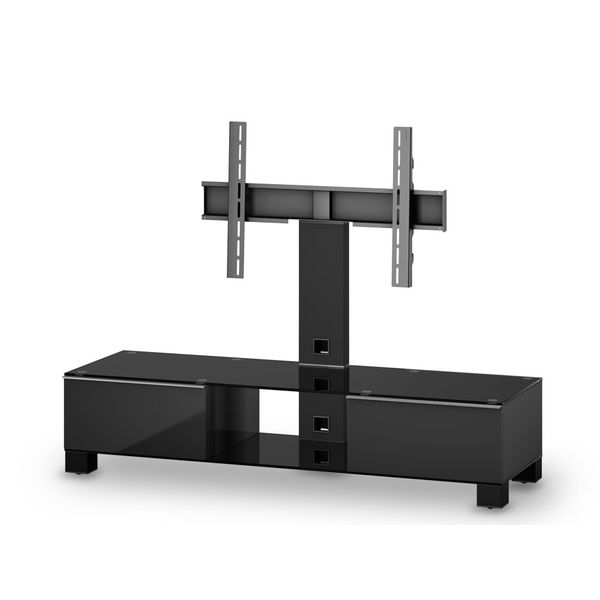 Meuble TV Sonorous md8140-B-BLK-BLK Noir Laqué avec support