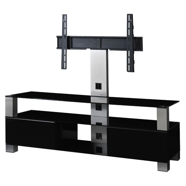 Meuble TV Sonorous md8143-B-INX-BLK Noir avec support