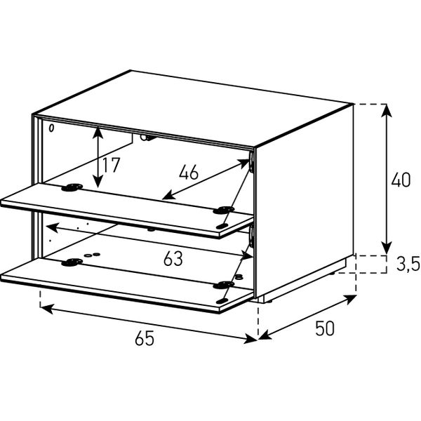 Meuble TV Sonorous Elements EX20-FF-2, Abattants