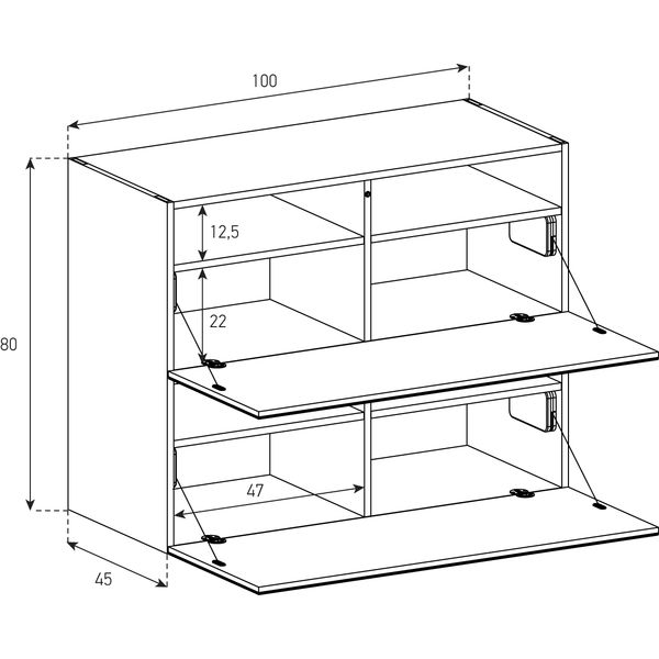 Buffet / Sideboard Sonorous Elements SB10081, H=80cm