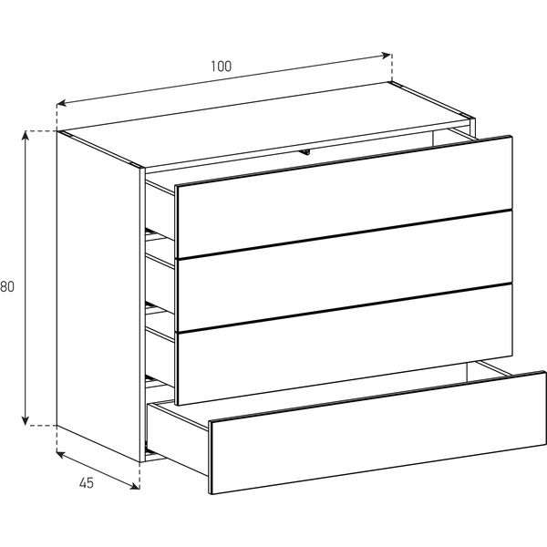 Buffet / Sideboard Sonorous Elements SB10082, H=80cm