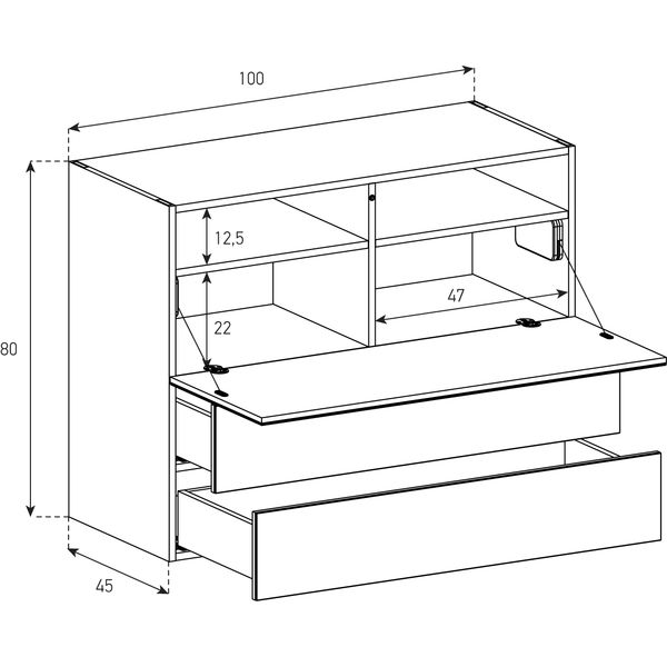 Buffet / Sideboard Sonorous Elements SB10085, H=80cm