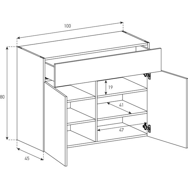 Buffet / Sideboard Sonorous Elements SB10086, H=80cm