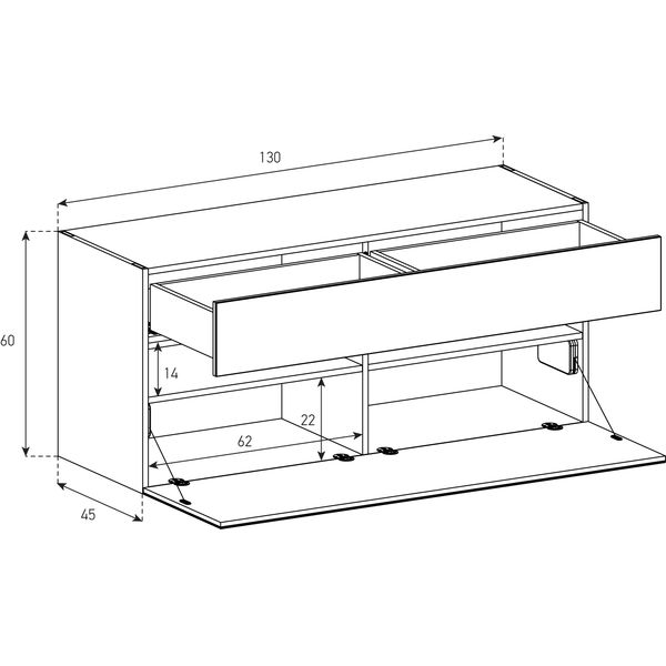 Buffet / Sideboard Sonorous Elements SB13062, H=60cm
