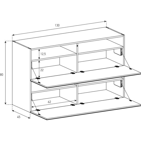 Buffet / Sideboard Sonorous Elements SB13081, H=80cm