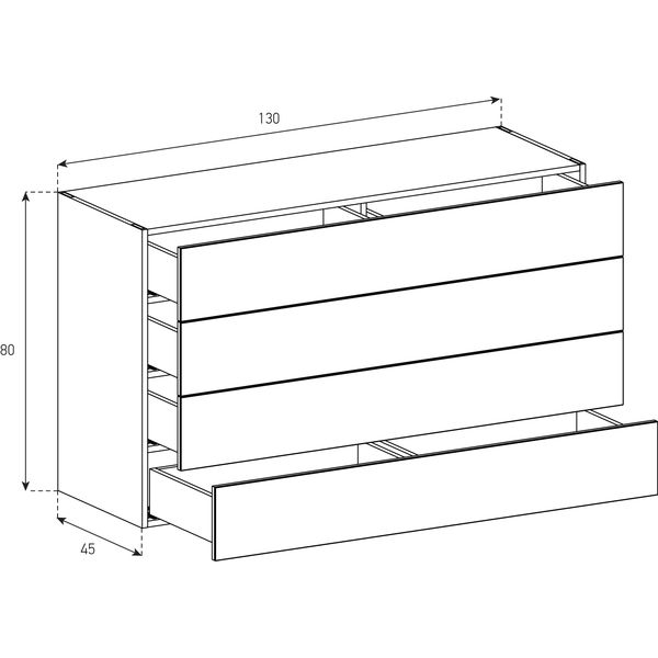 Kommoden Sonorous Elements Sideboard SB13082, H=80 cm