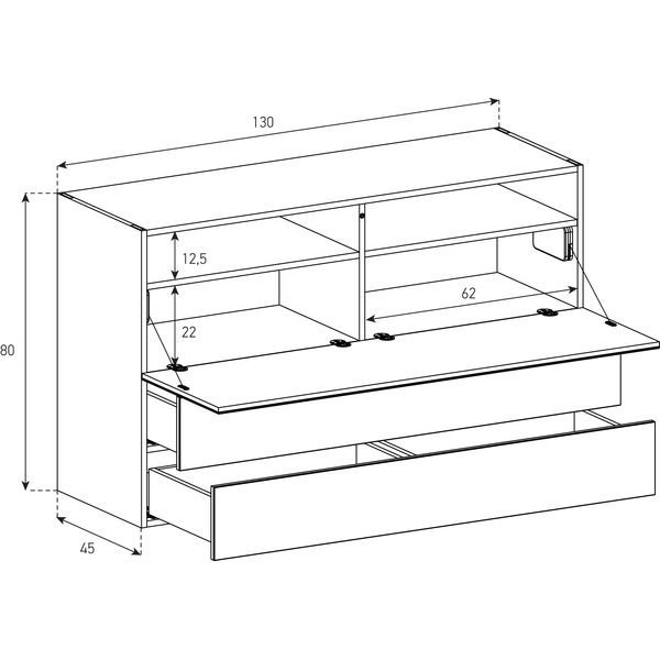Buffet / Sideboard Sonorous Elements SB13084, H=80cm