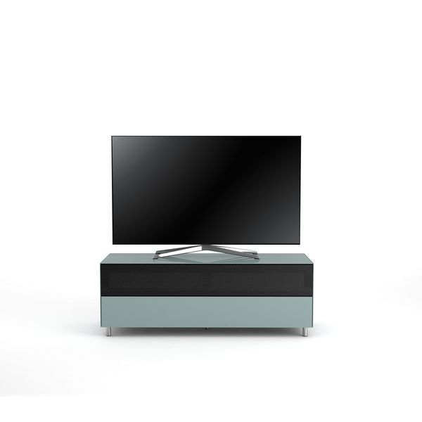 Meuble TV Design 130 cm Epure SINGLE SOUND L Verre Bleu Nordic
