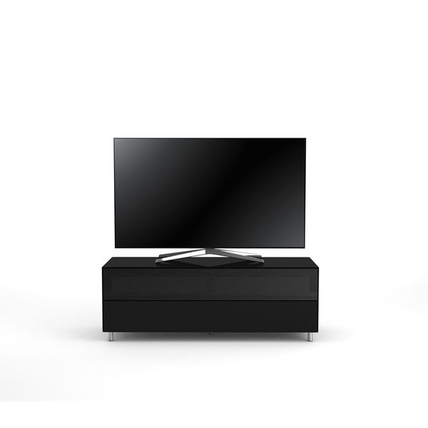 Meuble TV Lowboard Epure SINGLE SOUND L Verre Noir