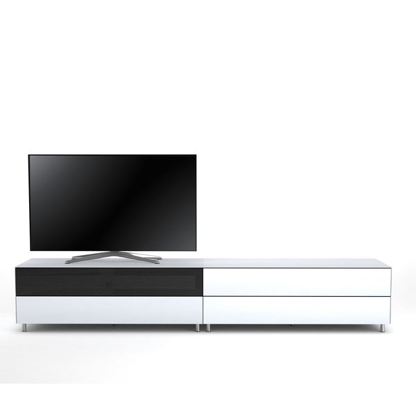 TV Lowboard Epure LOFT SOUND K2 Weissglas Satiniertes
