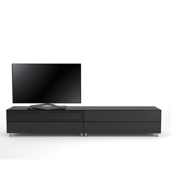 Meuble TV Design 260 cm Epure LOFT SOUND K2 Verre Noir