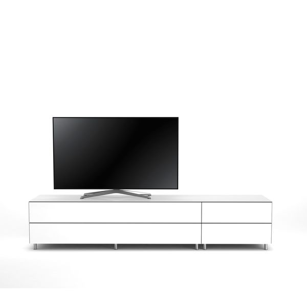 Meuble TV Design 225 cm Epure LOFT K2 Verre Blanc
