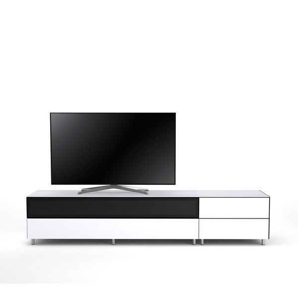 TV Lowboard Epure LOFT SOUND K3 Weissglas Satiniertes