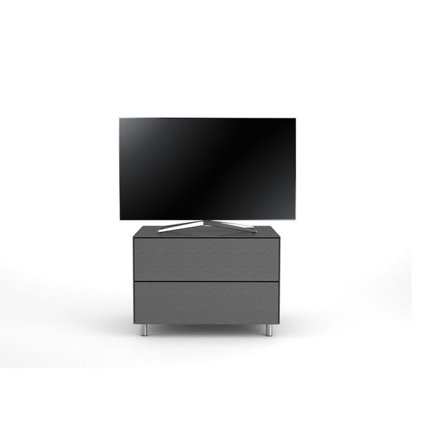 Meuble TV Design 65 cm Epure PRATIK Verre Graphite Scintillant