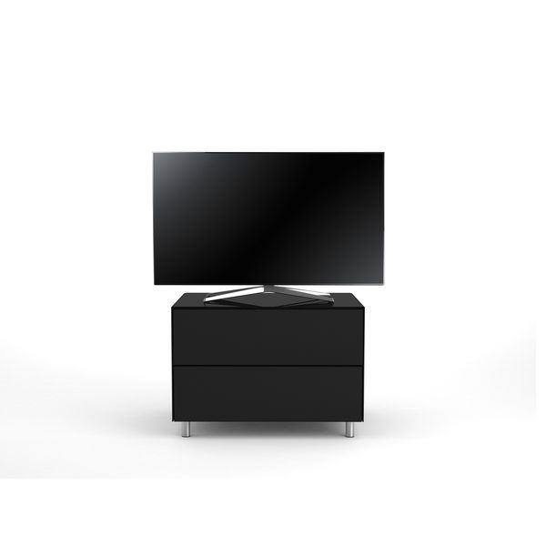 Meuble TV Design 65 cm Epure PRATIK Verre Noir