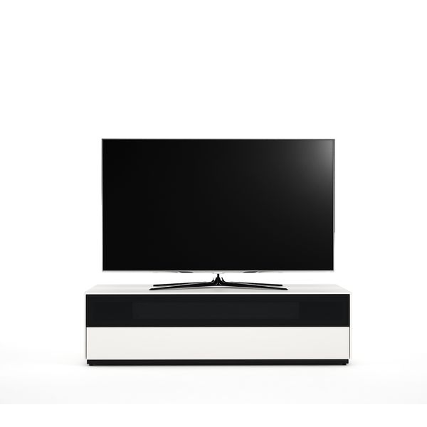 Meuble TV Blanc, SoChiQ Soundbar, L:120 cm