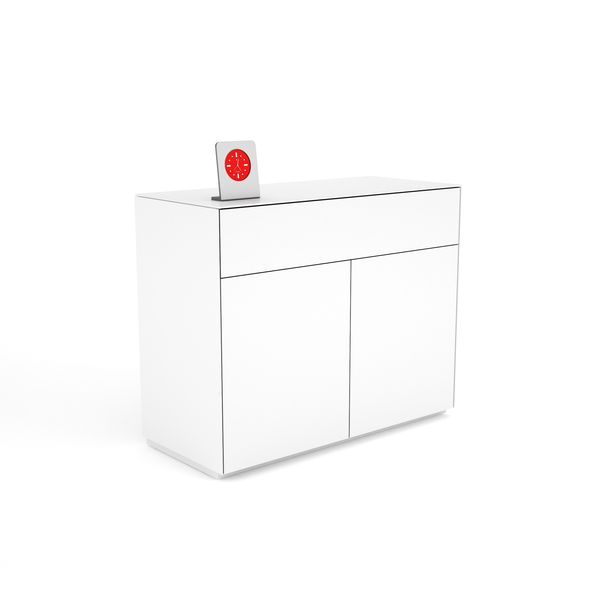 kommode weissglas epure