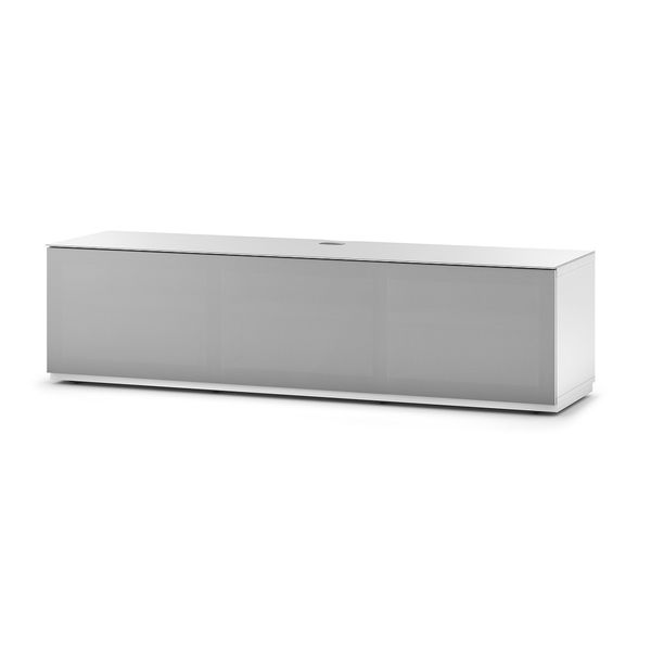 Meuble TV Sonorous Lowboard Studio STA260T-WHT-GRY-BS, Pour intégration d'une barre son