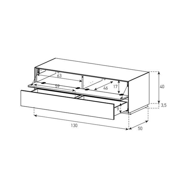 Meuble TV Sonorous Elements EX12-FD-2 Abattant / Tiroir