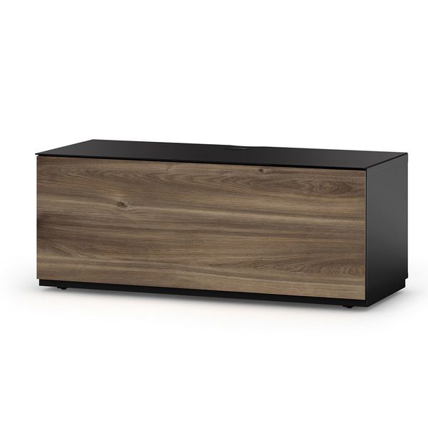 Meuble TV Sonorous Lowboard Studio sta110f-blk-wnt-bs, Abattant