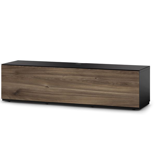 Meuble TV Sonorous Lowboard Studio 160f-blk-wnt-bs, Noyer
