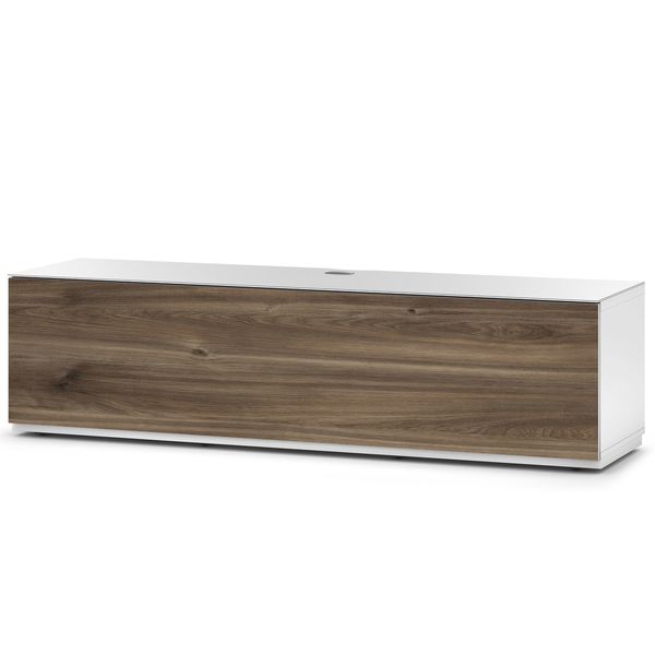 Meuble TV Sonorous Lowboard Studio 160f-wht-wnt-bs, Noyer/Blanc