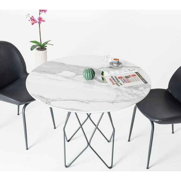 Table de Salle à Manger, LISE, Céramique, Dia 120cm