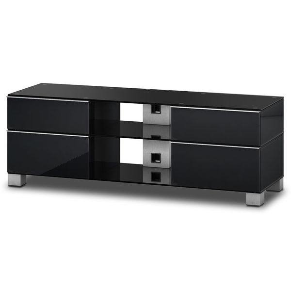 Meuble TV Sonorous md9240-B-INX-BLK Noir Laqué