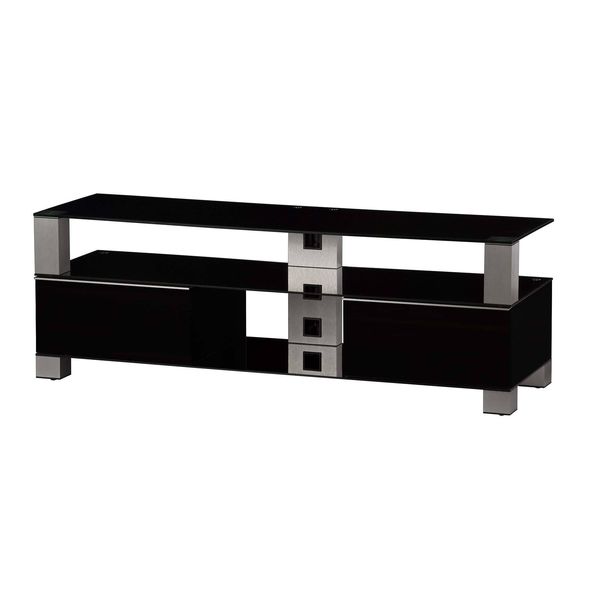 Meuble TV Sonorous md9140-B-INX-BLK Noir Laqué