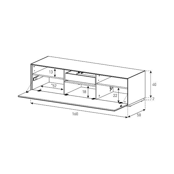 Meuble TV Sonorous Elements EX32-F-2
