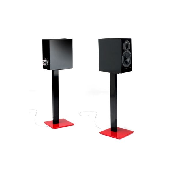 Norstone Pied enceinte Esse Noir Brillant / Verre Rouge
